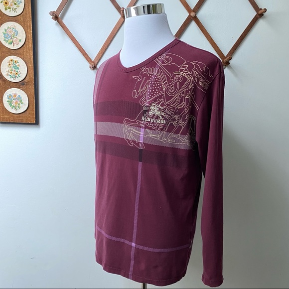 Burberry Prorsum Nova Check Plaid Logo Graphic Tee - Picture 10 of 15